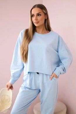 Komplet 2-częściowy bluza + spodnie błękitny  