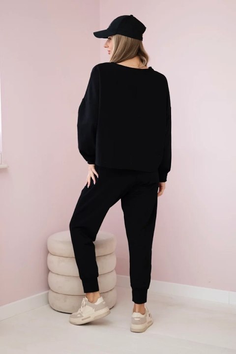 Komplet 2-częściowy bluza + spodnie czarny Komplet 2-częściowy bluza + spodnie czarny