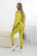 Komplet 3-częściowy bluza + top + legginsy kiwi  