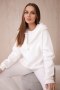 Komplet 3 w 1 bluza, top i legginsy ecru  