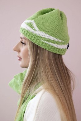 Komplet damski z szalem Jagna K356 pistacjowy  