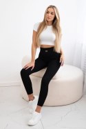 Legginsy prążkowane czarne  