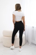 Legginsy prążkowane czarne  