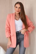 Marynarka z klapami elegancka ciemno morelowa  