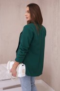 Marynarka z klapami elegancka ciemno zielona  