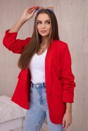 Marynarka z klapami elegancka czerwona  