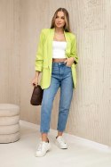 Marynarka z klapami elegancka kiwi  