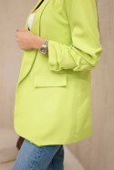 Marynarka z klapami elegancka kiwi  
