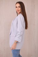 Marynarka z klapami elegancka szara  