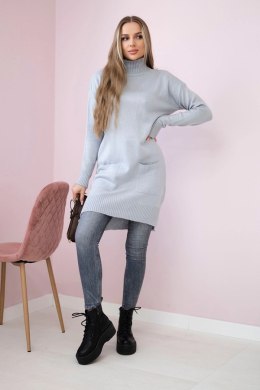 Sweter ze stójką jasny szary  