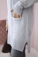 Sweter ze stójką jasny szary  