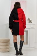 Bluza ocieplana dwukolorowa czarny + czerwony  