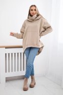 Bluza ocieplana oversize jasno beżowa  