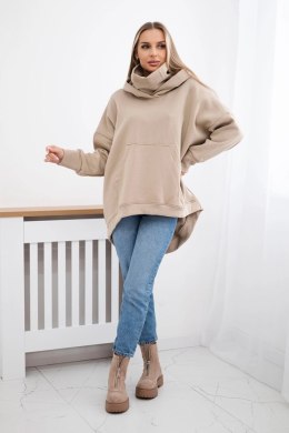 Bluza ocieplana oversize jasno beżowa  