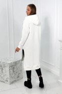 Bluza ocieplana z rozcięciami na bokach ecru  