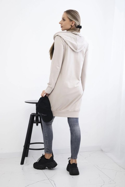 Bluza sukienkowa z kapturem beżowa Bluza sukienkowa z kapturem beżowa