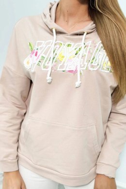 Bluza z napisem Voyage beżowa  