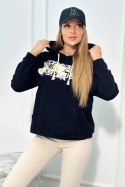 Bluza z napisem Voyage czarna  