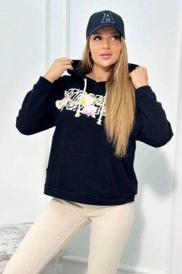 Bluza z napisem Voyage czarna  
