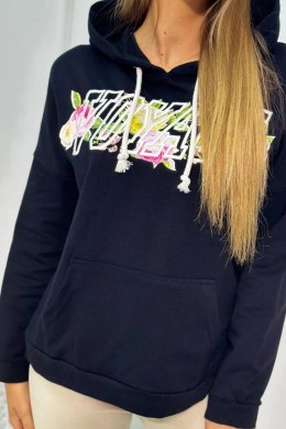 Bluza z napisem Voyage czarna  