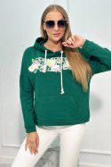 Bluza z napisem Voyage zielona  