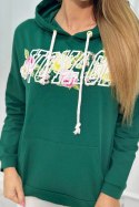 Bluza z napisem Voyage zielona  