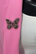 Broszka Motyl A-2-21-7 zielony + srebrny BG