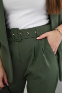 Komplet elegancki marynarki ze spodniami khaki  