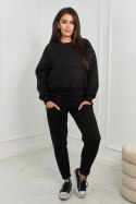 Komplet ocieplany bluza + spodnie czarny  