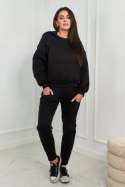 Komplet ocieplany bluza + spodnie czarny  