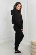 Komplet ocieplany bluza + spodnie czarny  