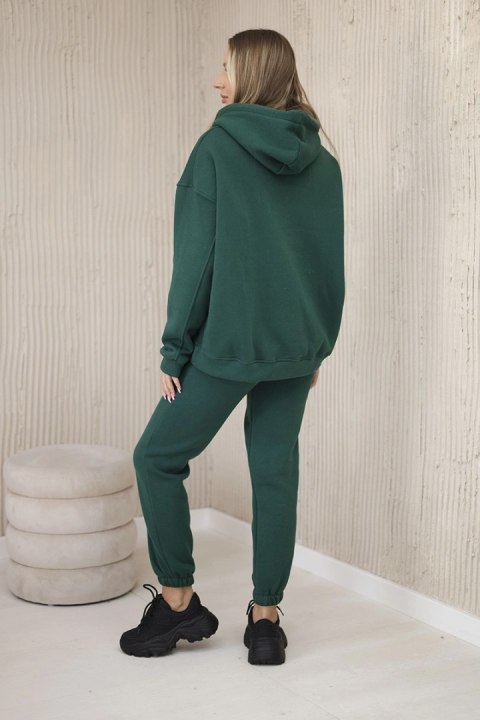 Komplet ocieplany z haftem Los Angeles zielony  