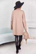 Bluza Narzutka z kieszeniami ciemno beżowa
