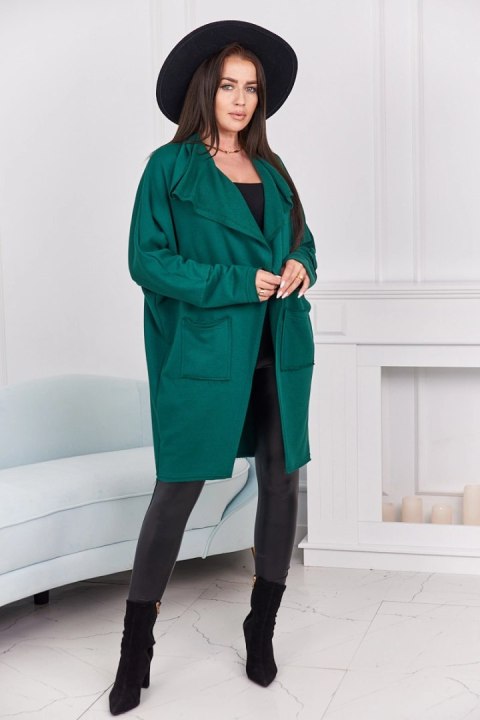 Bluza Narzutka z kieszeniami ciemno zielona Bluza Narzutka z kieszeniami ciemno zielona