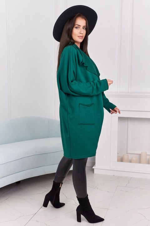 Bluza Narzutka z kieszeniami ciemno zielona Bluza Narzutka z kieszeniami ciemno zielona