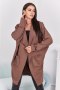 Bluza Narzutka z kieszeniami mocca  