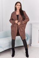 Bluza Narzutka z kieszeniami mocca  