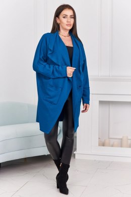 Bluza Narzutka z kieszeniami morska  
