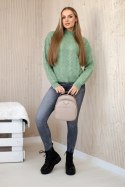 Sweter wkładany przez głowę ciemny miętowy  