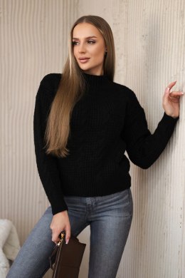 Sweter wkładany przez głowę czarny  