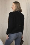 Sweter wkładany przez głowę czarny  