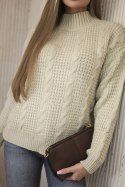 Sweter wkładany przez głowę jasny beżowy  