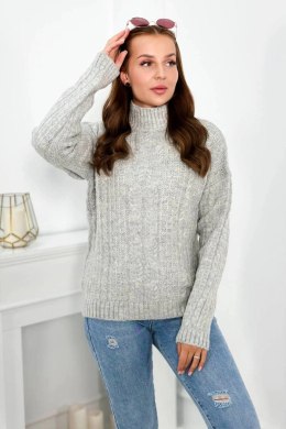 Sweter z półgolfem szary  