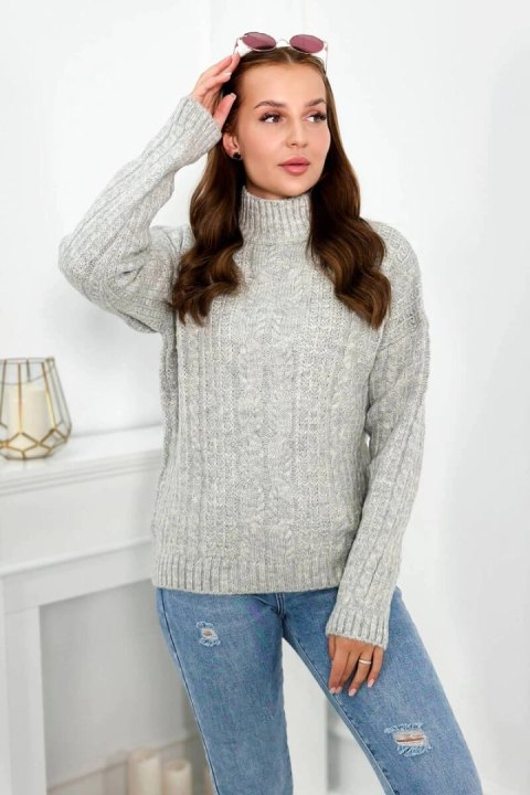 Sweter z półgolfem szary Sweter z półgolfem szary