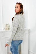 Sweter z półgolfem szary  