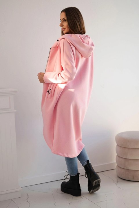 Bluza ocieplana długa jasno różowa Bluza ocieplana długa jasno różowa