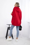 Bluza ocieplana z motywem truskawek czerwona  