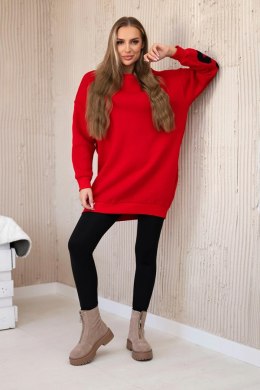 Bluza ocieplana z napisem California czerwona  