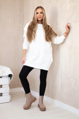 Bluza ocieplana z napisem California ecru  