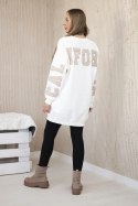 Bluza ocieplana z napisem California ecru  